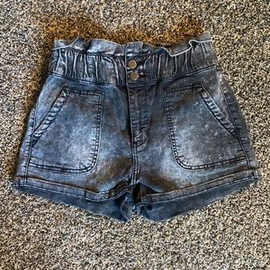 Acid Wash Jean Short